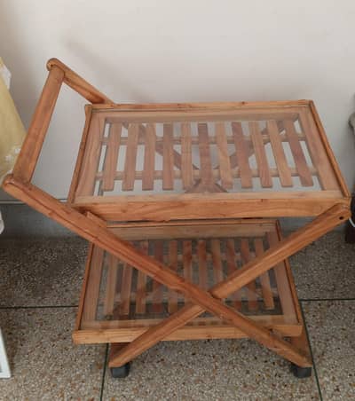 Tea Trolley / Chai Trolley Wood