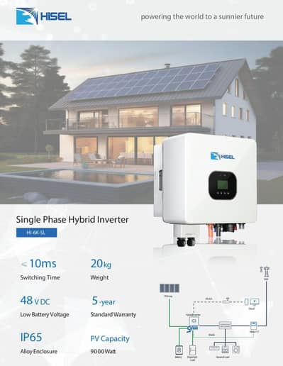 6kw Hisel Hybrd Inverter Dual output IP65.03444473987
