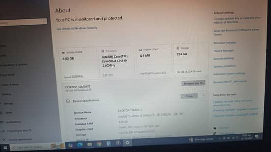 hp laptop for sell  i3 6th generation ddr4 ram 8 gb