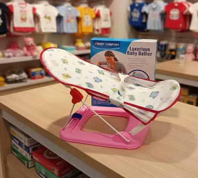 Foldable Luxurious Baby Bather for Infants - Soft Mesh & Easy to Clean