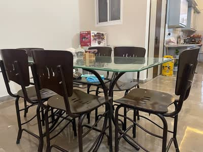 GLASS DINING TABLE