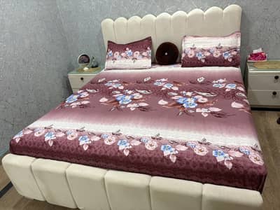 Bed set with side tables dressing tables complete set for sale