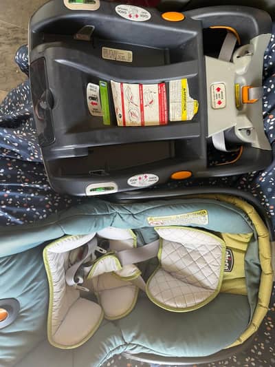 infant car seat + stroller