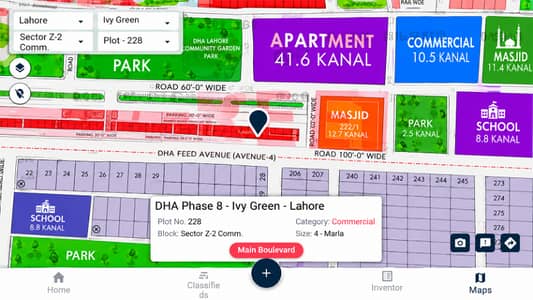 4 Marla Commercial Plot for Sale | Main Boulevard Facing | 100 Ft Wide Road