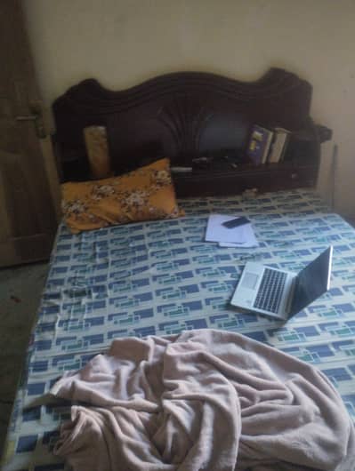wooden bed