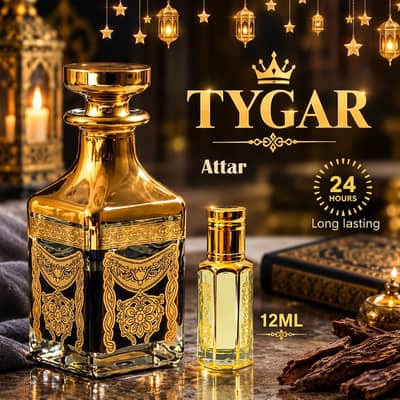 Velorix Tygar Attar – Premium Long Lasting Fragrance Oil for Men 12ml