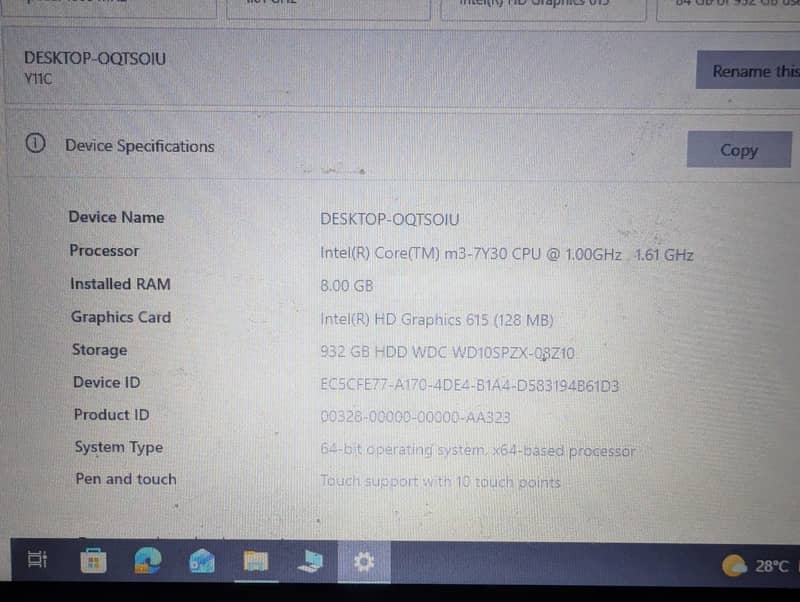 Laptop button + touch 0