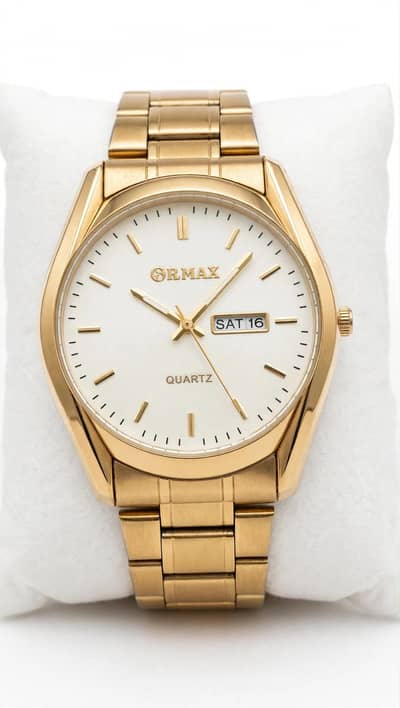 Silmax original gold chain watch,Day date display ,100branded box pack