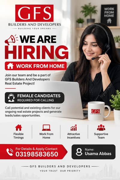 Hiring Female Candidate For Calling