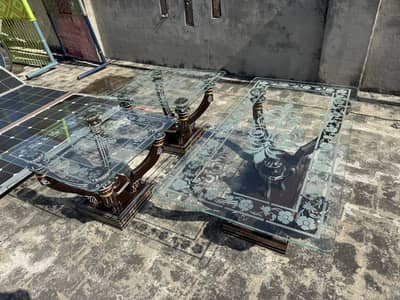 Wooden side and center tables/tables/center tables/wooden glass tables