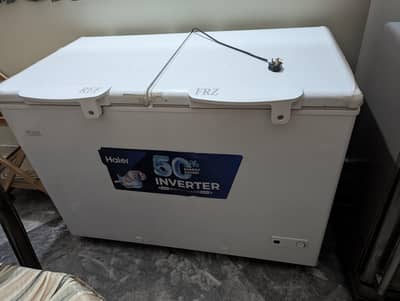 Haier 13.6 CFT inverter deep freezer double door Model HDF-385INV