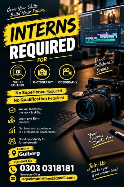 Internship For Video and Photography
