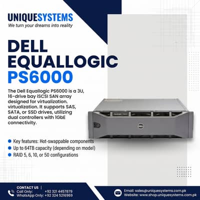 Dell EqualLogic PS6000 iSCSI Storage Array – Enterprise Grade server