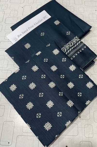 Bin Saeed 3pc Khaddar 8m cutting