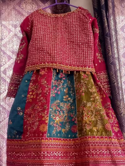 one time use bridal mehndi lehenga