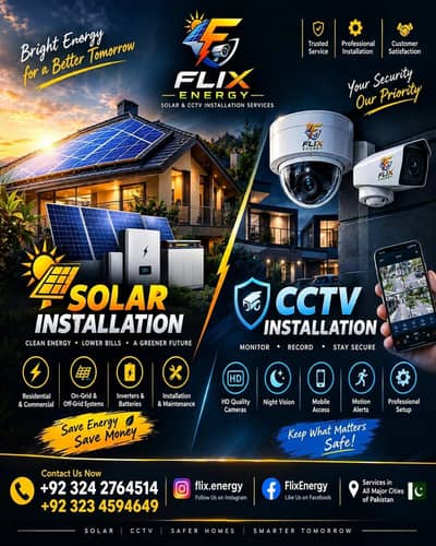Solar installation and CCTV cameras installation