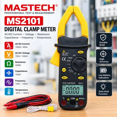 MASTECH MS2101 AC/DC Clamp Meter – 1000A Price in Pakistan