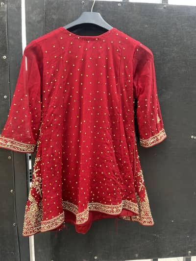 Chiffon handmade Mehroon lehnga