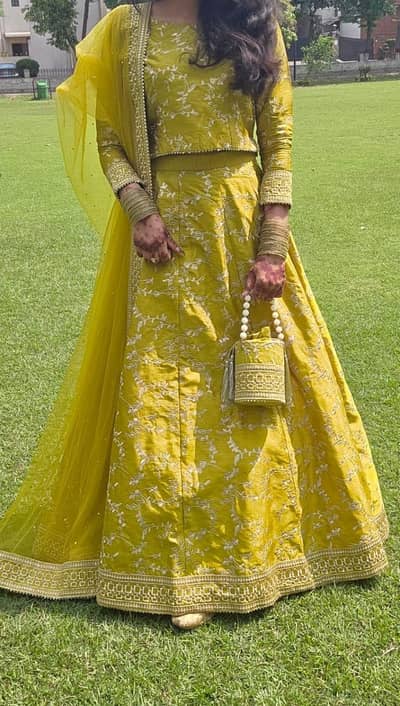 Mehndi Lehnga Choli One Time Worn