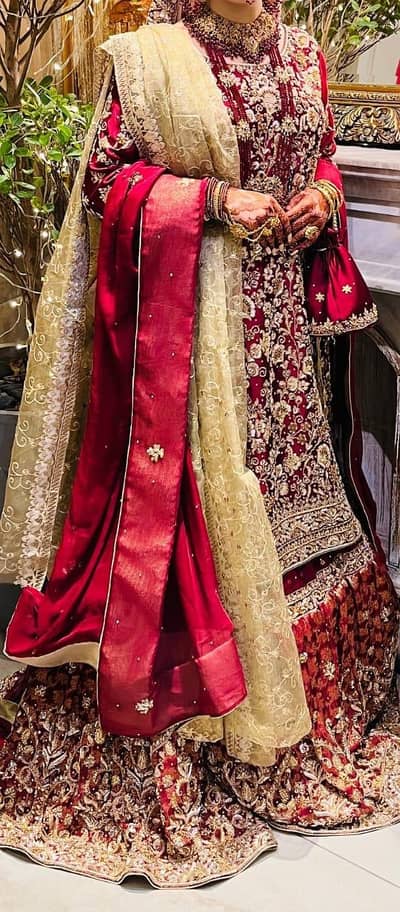 03147367750 One Time Use Barat Bridal Dress For Sale 10/10 Condition