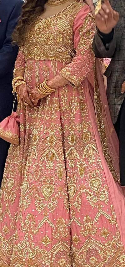 03147367750 Heavy Bridal Walima Pishwas For Sale - Price 140,000 PKR