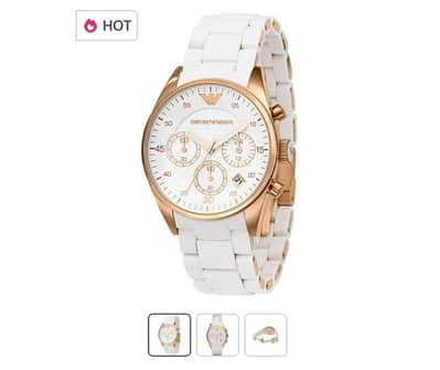 Emporio Armani Sportivo White Dial Women's Watch AR5920