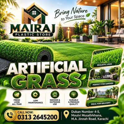 Artificial Grass for Garden, Balcony, Roof & Lawn | Mairaj Plastic Sto