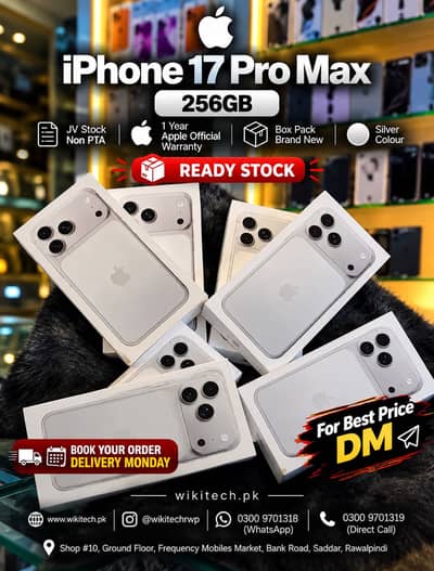 Apple iPhone 17 Pro Max 256GB JV Box Pack Available