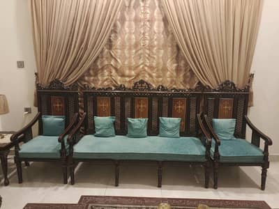 5 Seater Wooden Sofa