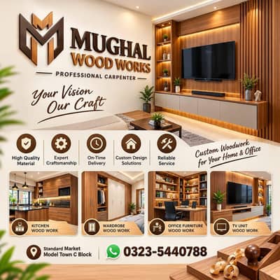 Kitchen Cabinet Maker & Wooden Wardrobe Services in Lahore