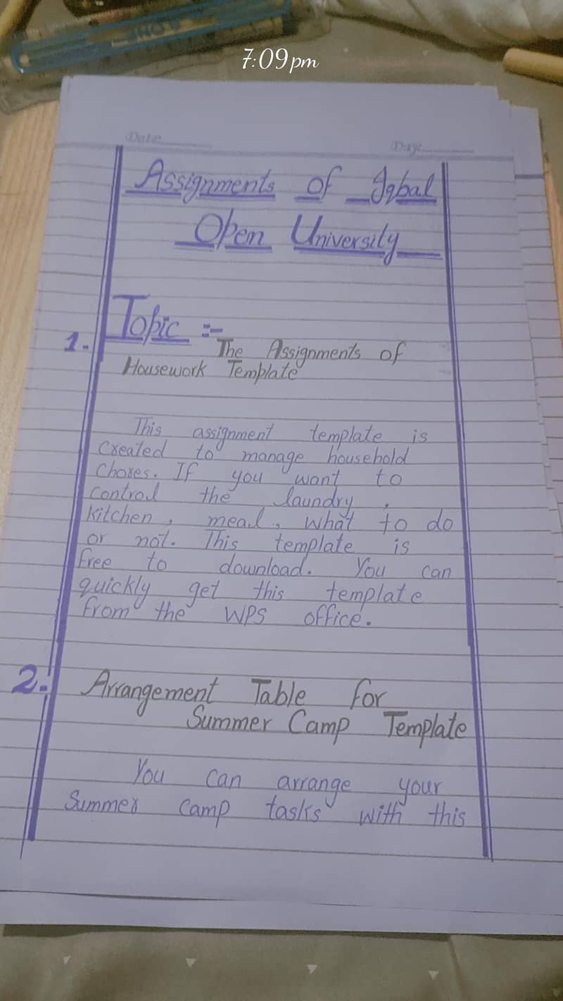 Assignment Hand Writing 0