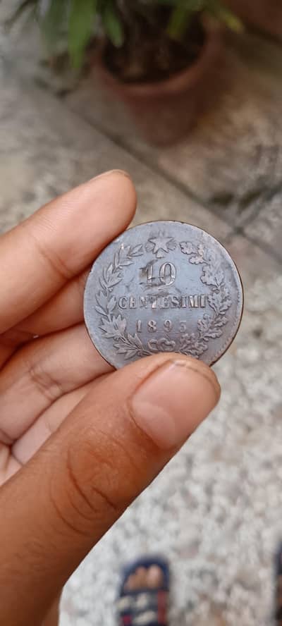 1893 Italy 10 Centesimi Coin