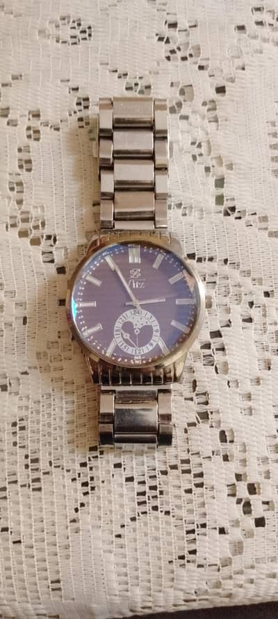 Stylish Silver Stainless Steel Chain Watch – Brown Dial