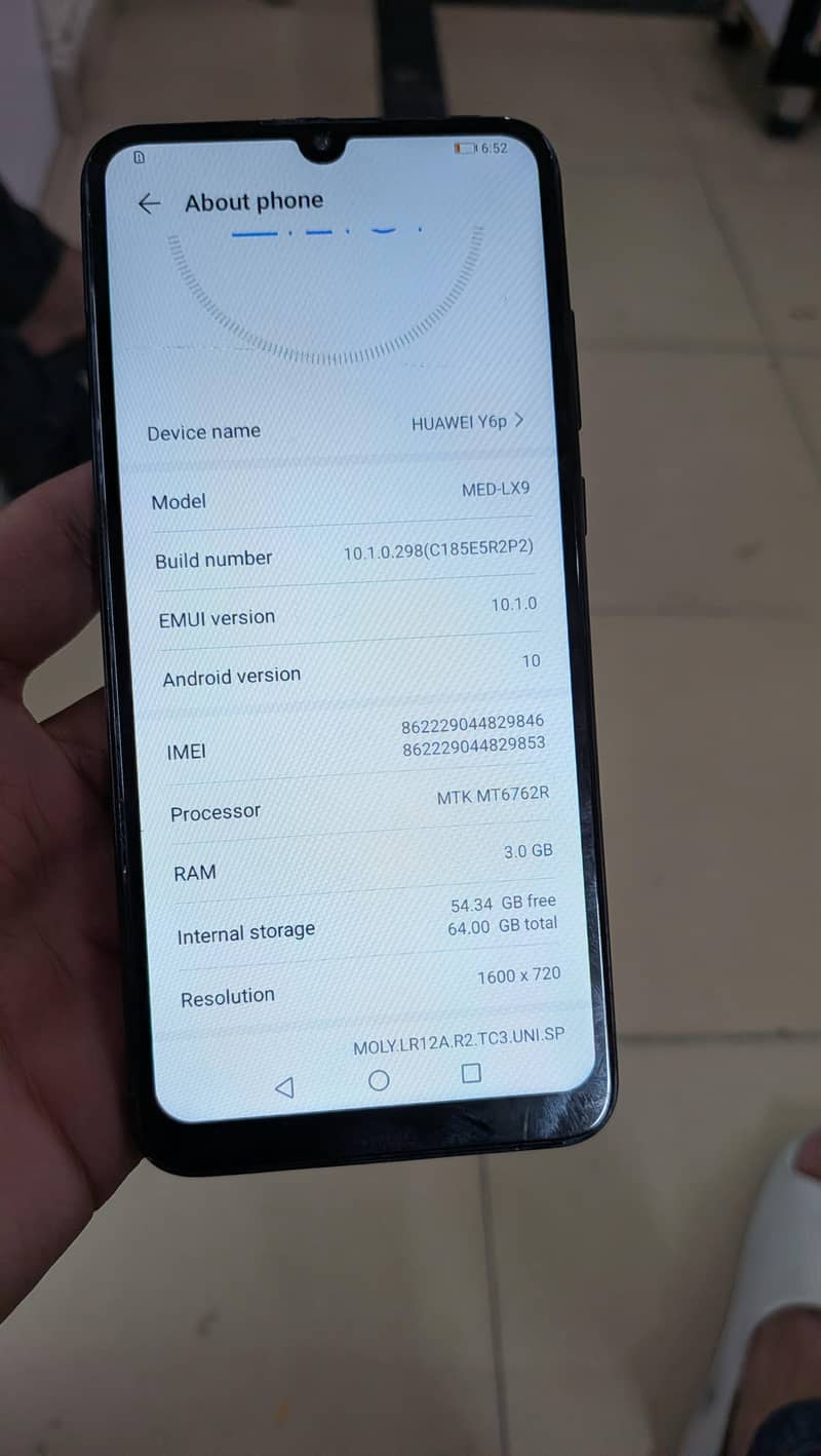 Huawei Y6p 6