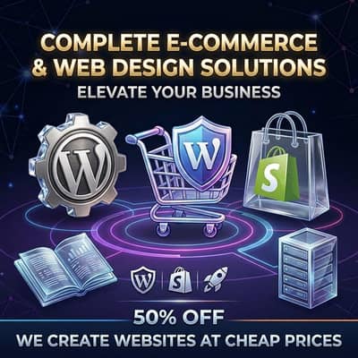 Professional WordPress & Shopify Store Development – 50% OFF!