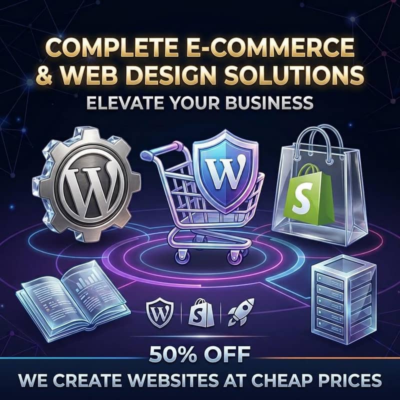Professional WordPress & Shopify Store Development – 50% OFF! 0
