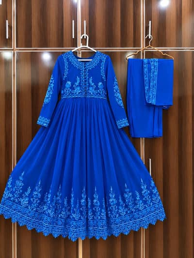 Net embroded frock