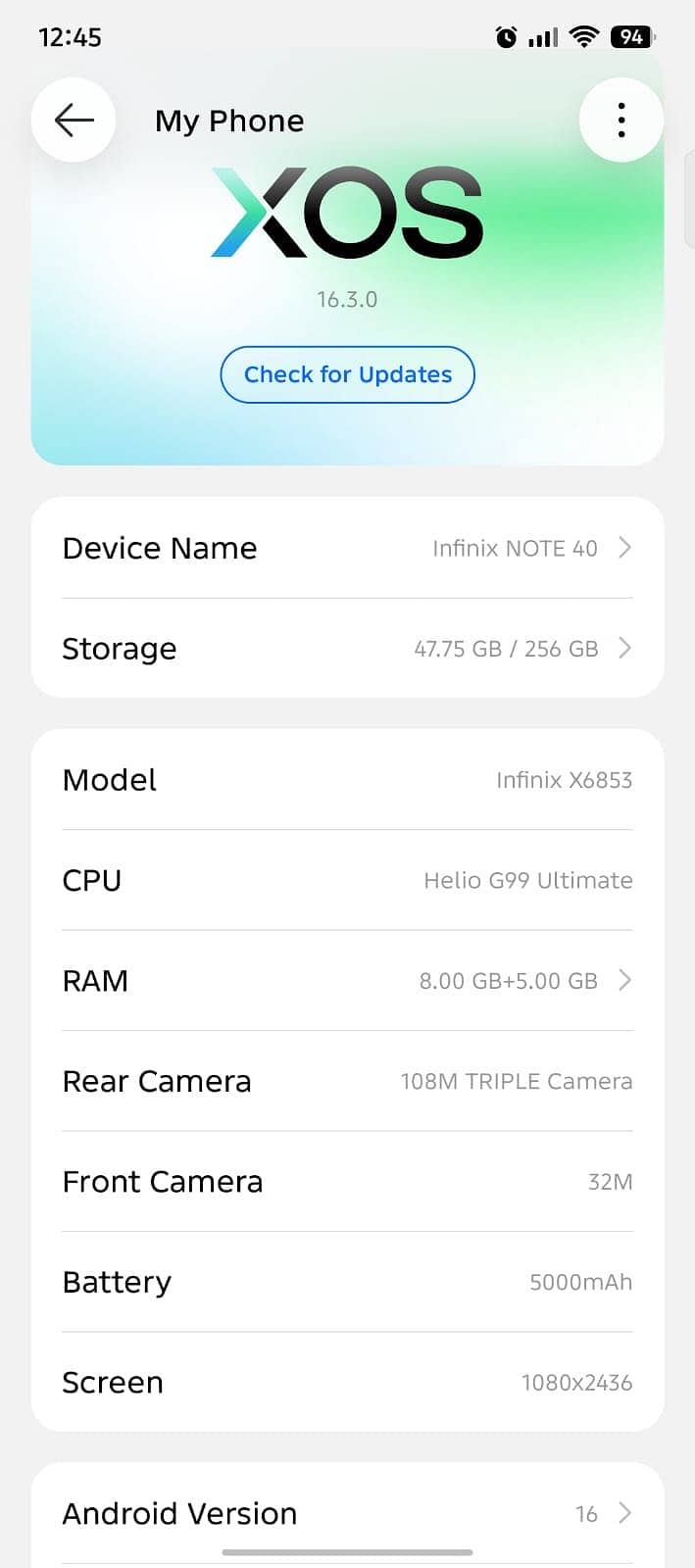 Infinix Note 40 5