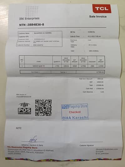 TCL 50 Inch QLED 4K Smart TV Model 50C635 for Sale