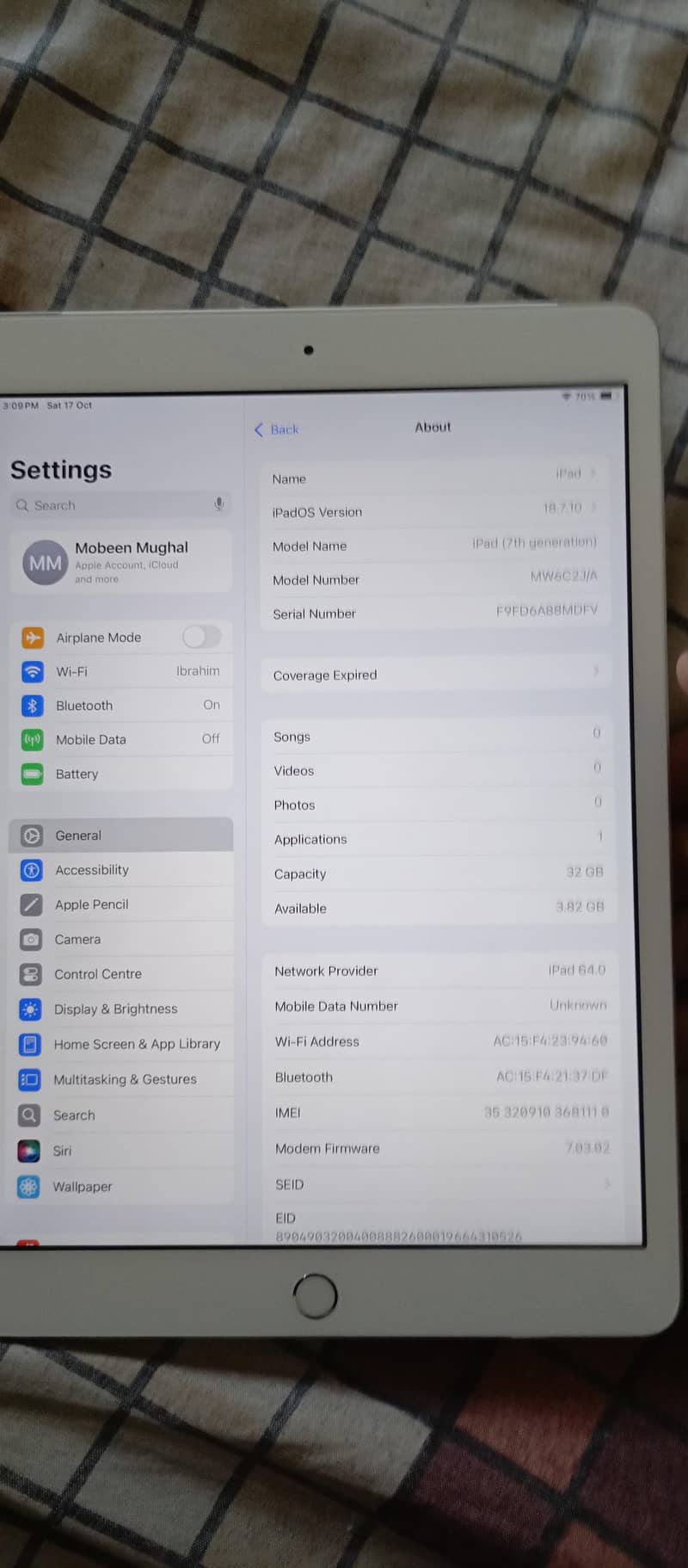 IPAD 7th gen 32GB! 3