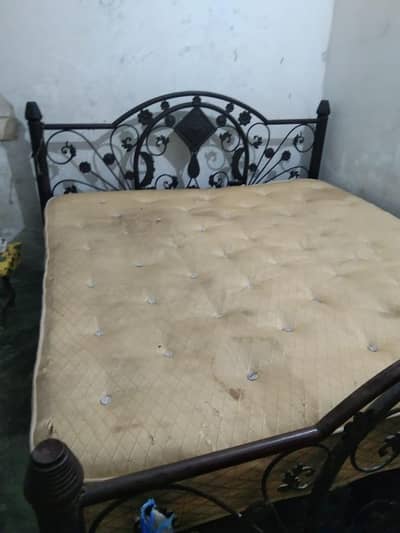Iron Double Bed with mattress