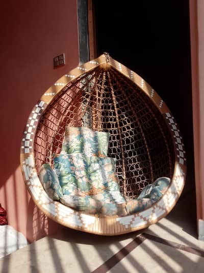 swing chair ( جھولا ) double rod back support almost new