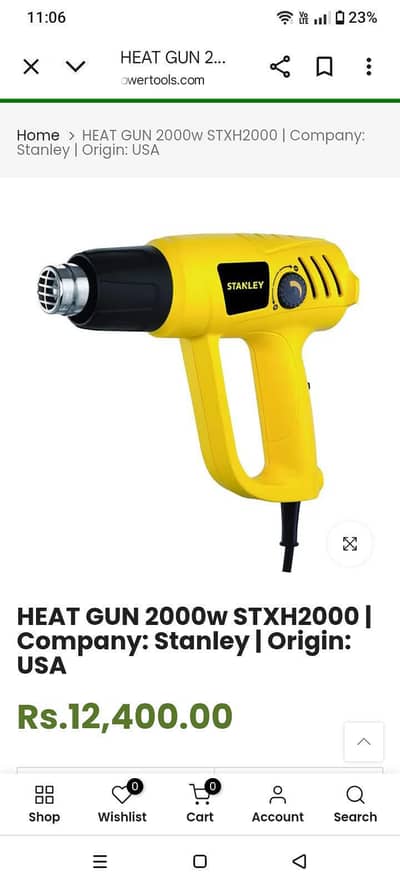 Heat Gun Stanley USA original 2000w
