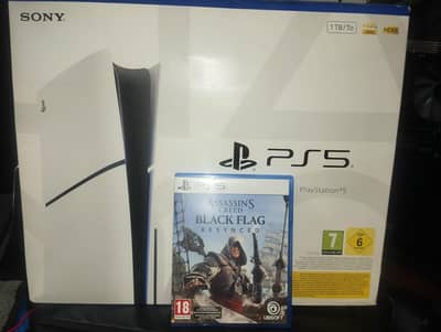 PS5 Slim Disc Edition – 1TB + Assassin's Creed Black Flag Resynced,