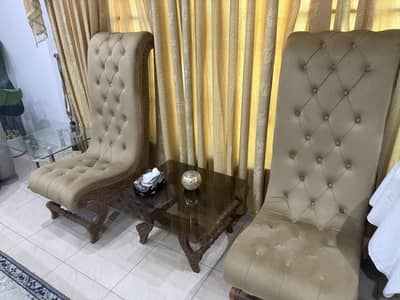 Wooden Chairs & Centre Table Complete Set