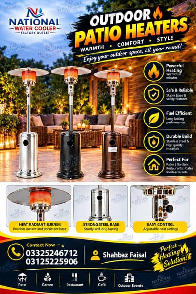 National Commercial Outdoor Patio Heaters (Gas Mushroom Heaters)
