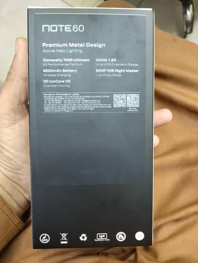 Infinix Note 60 new jast box open 16gb 256gb black clr