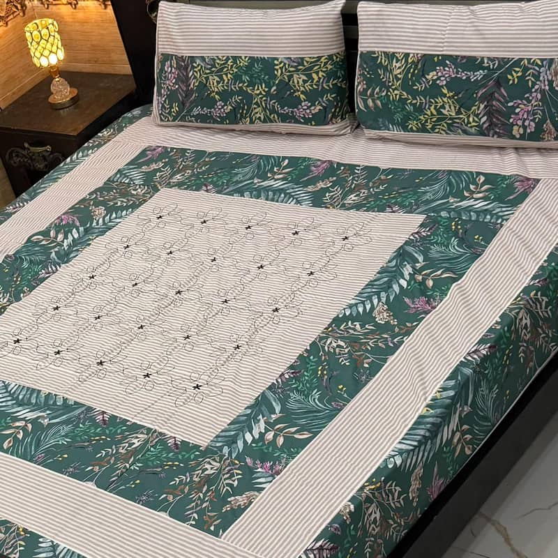 2 pilo + bedsheet size 4