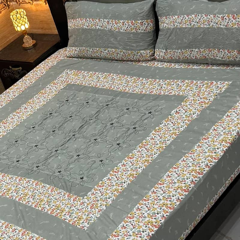 2 pilo + bedsheet size 7