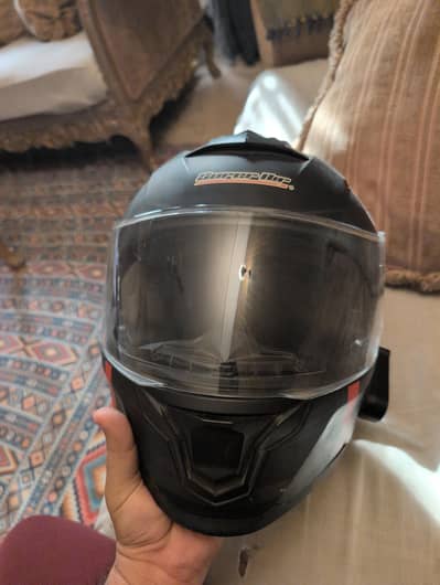 Superair Helmet Flip open With black glasses